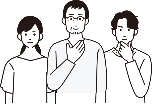 男性2名と女性2名が並んだイメージ画像