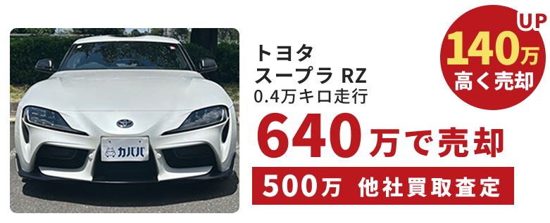 トヨタ　スープラ RZ｜0.4万キロ走行｜140万高く売却