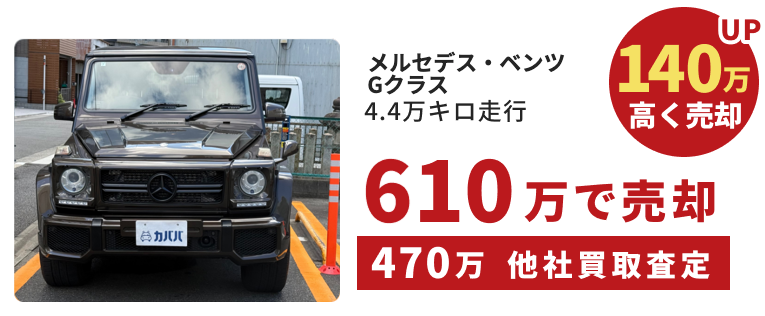 メルセデス・ベンツ　Gクラス｜4.4万キロ走行｜140万高く売却